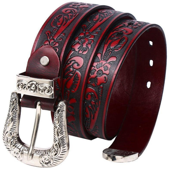 Unique Western Leather Belt For Women, Yatokya Model