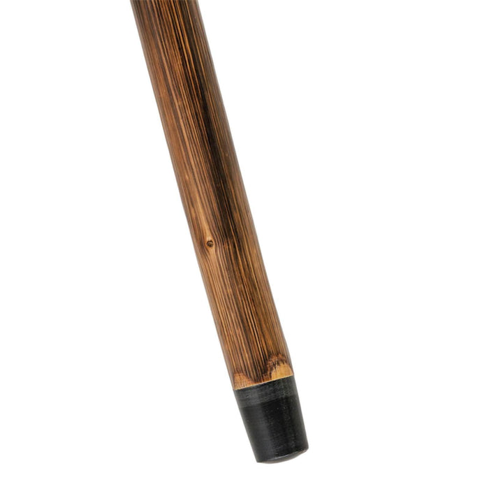 Chestnut Walking Stick with Root, Crook Handle Unique Design