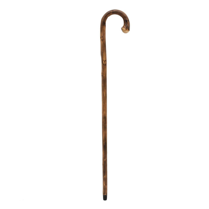 Chestnut Walking Stick with Root, Crook Handle Unique Design