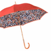 Chic Design Coral Canopy Umbrella with Printed Interior for Lady