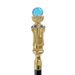 Chic Design Walking Cane with Big Aqua Crystal