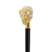 Chic Gold Skull Walking Cane with Swarovski Crystals