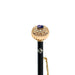 Chic Handle Golden Handmade Shoehorn with Amethyst