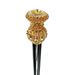 Chic Handmade Walking Cane with Orange Crystals Handle