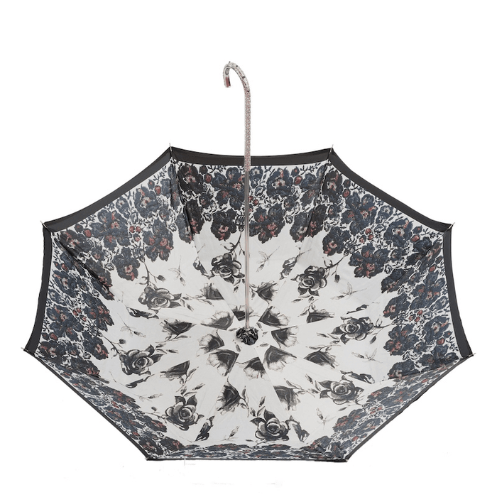 Chic Italian Jeweled Metal Printed Umbrella