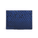 Chic Navy Blue Python Leather Card Holder