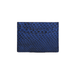 Chic Navy Blue Python Leather Card Holder