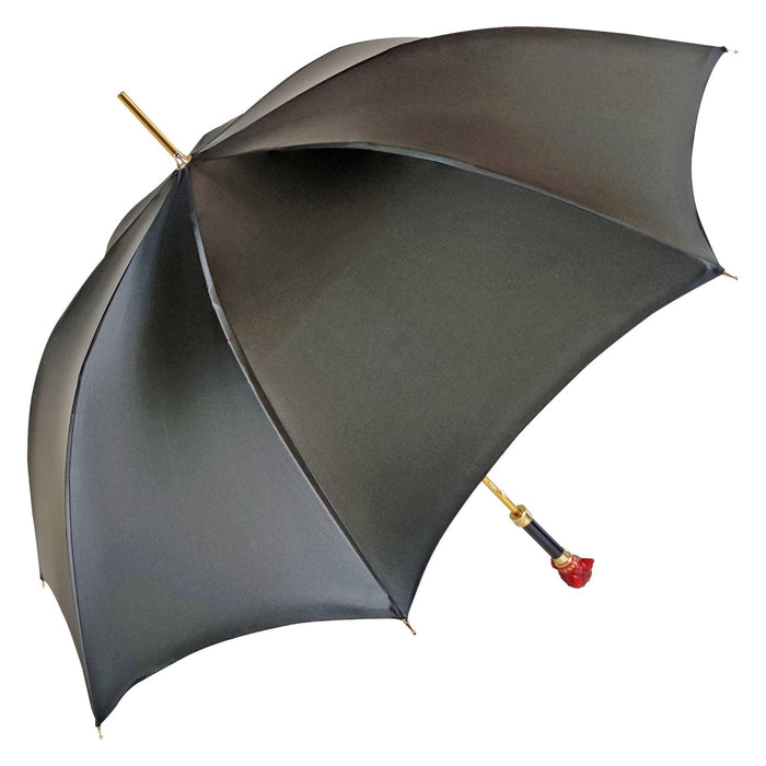 Chic Sparkling Red Leopard Design Umbrella