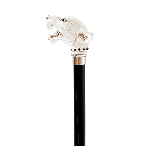 Chic Walking Stick Cane Lacquered in an Ivory Color