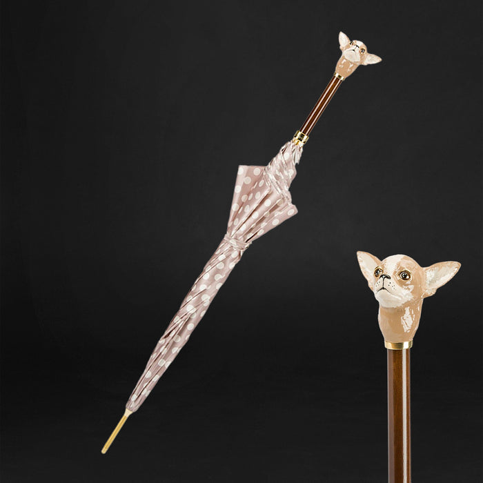 Chihuahua Dots Umbrella Designer Figure Handle