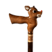 Christmas Wooden Deer Walking Cane Candy Stick, Hand Carved