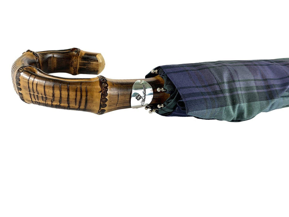 Classic and Timeless Blackwatch Tartan Men's Folding Umbrella