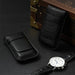 Classic Black Single Slot Leather Flap Watch Pouch