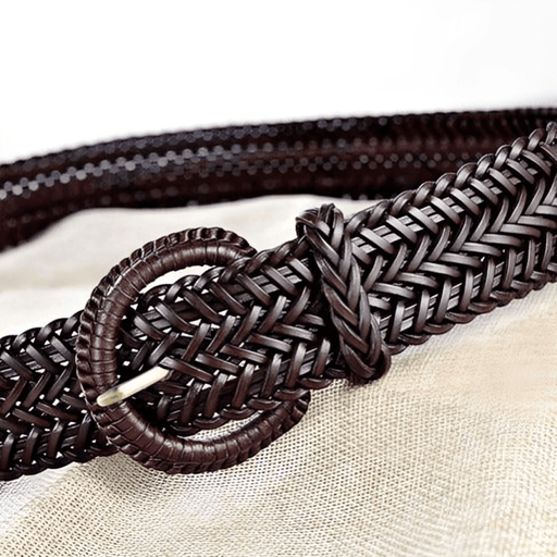 Classic Braided Leather Belt For Women, Emma Model