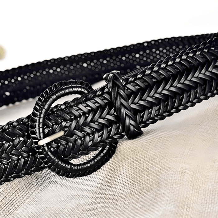 Classic Braided Leather Belt For Women, Emma Model