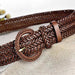 Classic Braided Leather Belt For Women, Emma Model