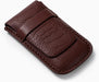 Classic Burgundy Single Slot Leather Flap Watch Pouch