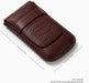 Classic Burgundy Single Slot Leather Flap Watch Pouch