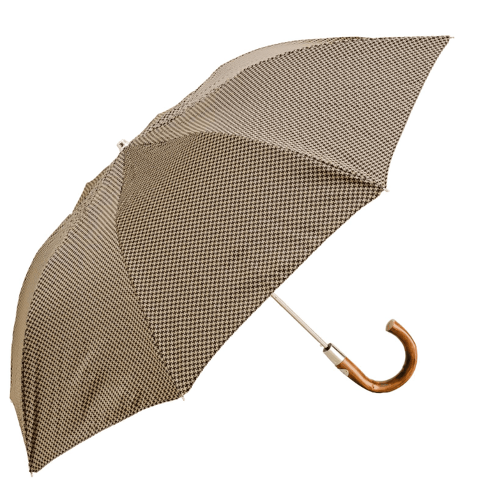 Classic Design Chestnut Wood Handle Mens Folding Umbrella