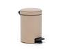 Elegant round pedal bin with classic design