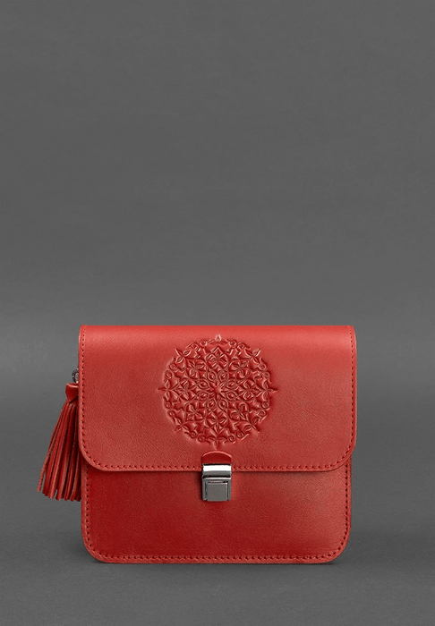 Classic Design Leather Crossbody Bag with Embossing for Women