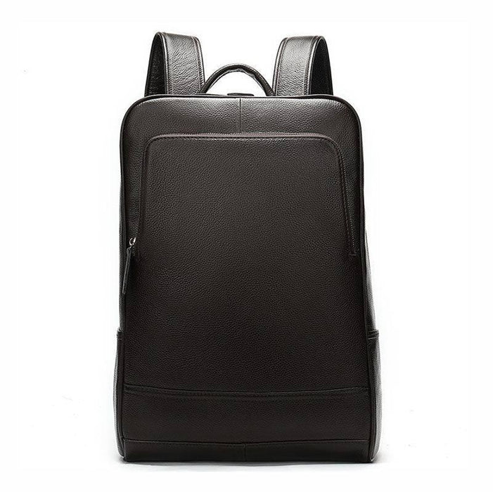 Classic Design Men's Business Leather Backpack