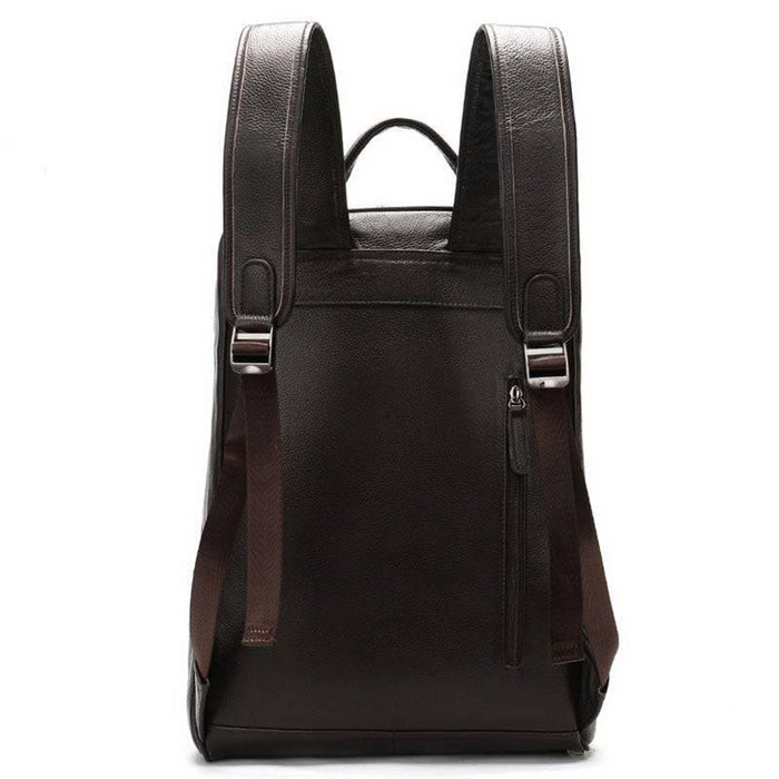 Classic Design Men's Business Leather Backpack