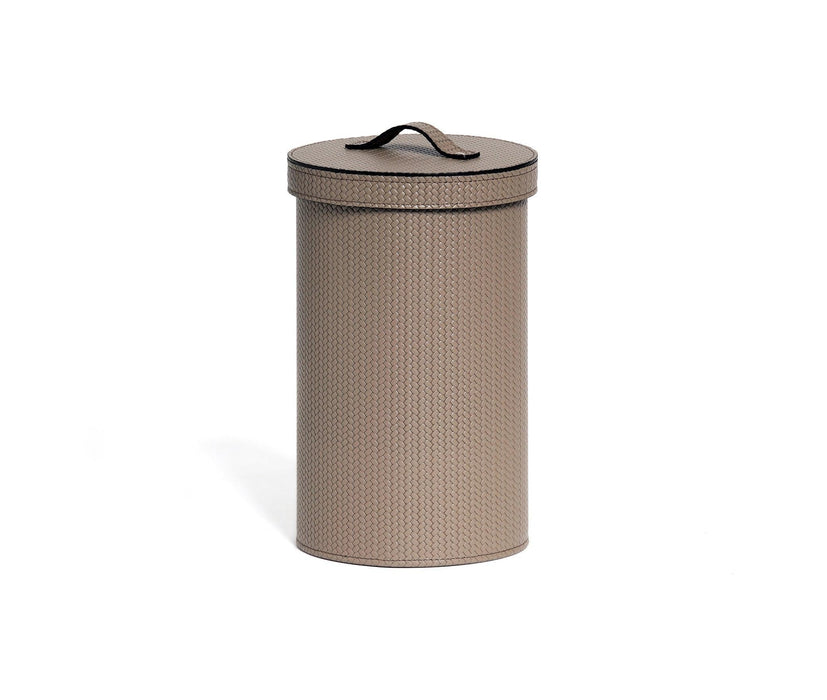 Elegant round paper bin with classic design and lid