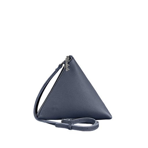 Designer Women's Leather Cosmetic Bag with Pyramid Shape