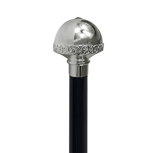 Classic Elegant Walking stick with Silver-Plated Knob