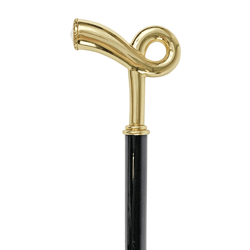 Classic Gold-plated 24K Brass Walking Stick for Man