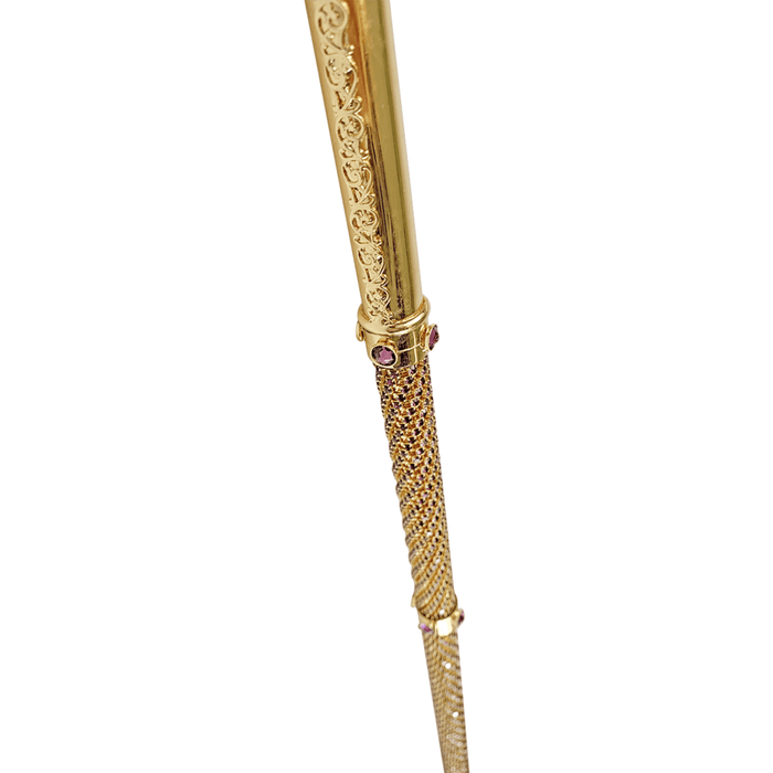 Classic Luxury Gold-plated 24K Walking Cane with Crystals