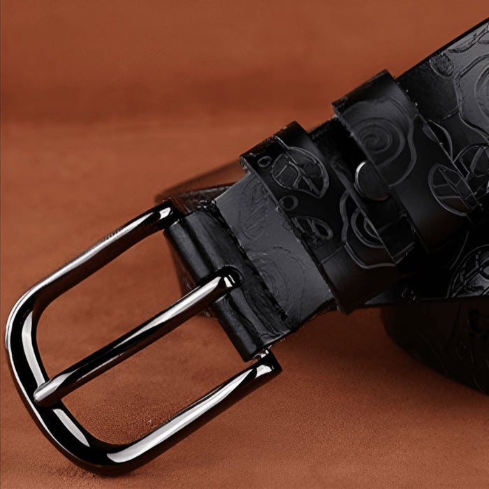 Classic Modern Leather Belt For Women, Venunia Model