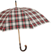 Classic One-Piece Chestnut Handle-Shaft Umbrella Tartan