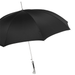 Classic Silver Mastiff Dog Handle Black Umbrella