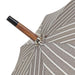 Classic Striped Umbrella with Exquisite Ostrich Leather Handle