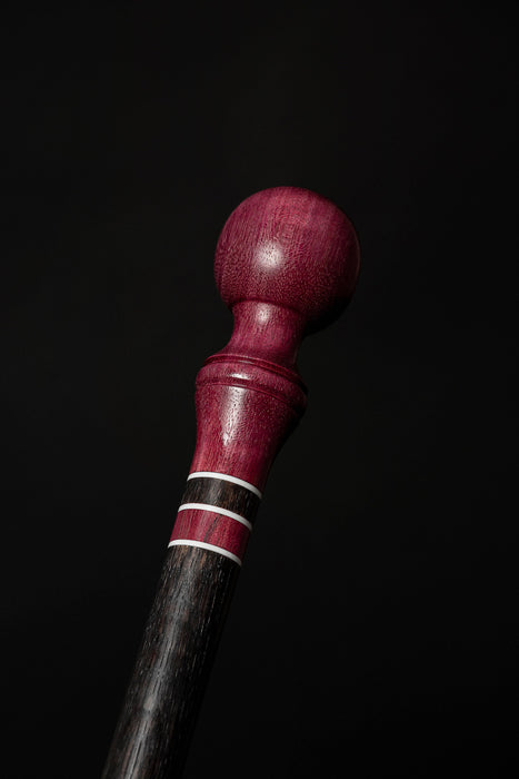 Classic Walking Stick Knob Designer Ball Walking Cane Purpleheart