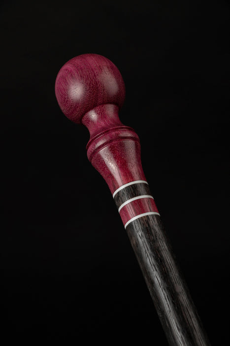 Classic Walking Stick Knob Designer Ball Walking Cane Purpleheart