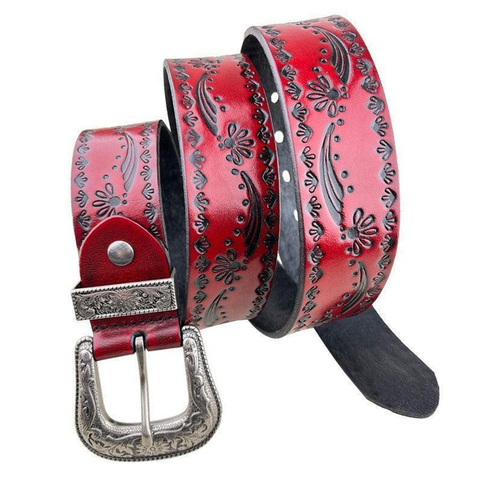 Classic Western Leather Belt For Women, Tusa Model