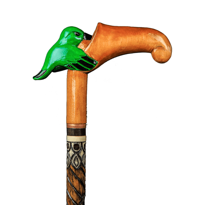 Colibrí Wooden Walking Cane For Ladies, Hummingbird Сane