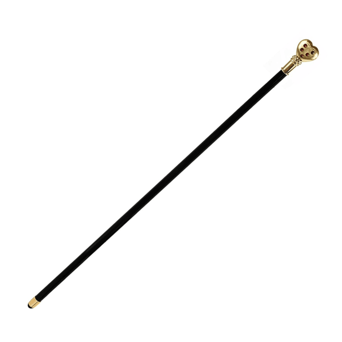 Collectible Walking Stick with 24K Gold-plated Heart