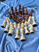 Collection of Small Custom Wooden Chess Pieces, Chessmen