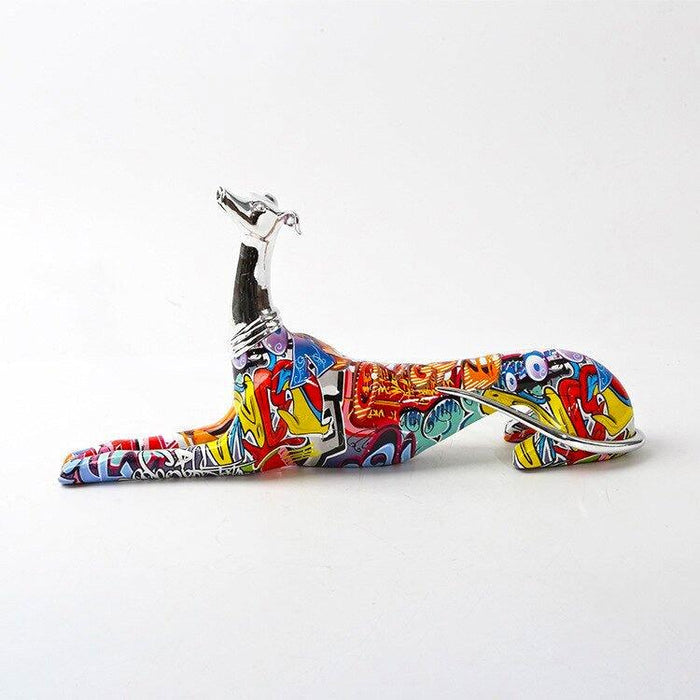 Colorful Greyhound Statue