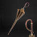 Colorful Rain Umbrella with Hook Handle - Vintage Floral Umbrella