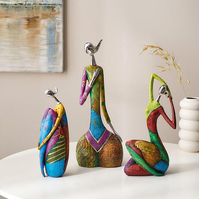 Colorful Women Sculptures