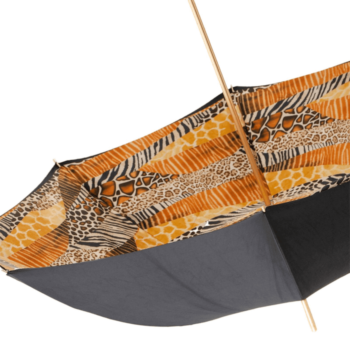 Cool Black Tiger Print Luxury Umbrella for Women