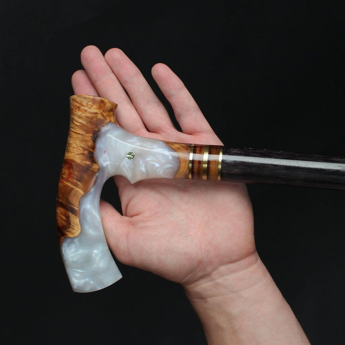 Unique Magic Gray Walking Cane, Handmade - Make to Order