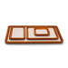 Cream White Rectangle Wood Jewelry Display Tray