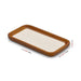 Cream White Rectangle Wood Jewelry Display Tray