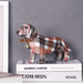 Checkered Dog Sculpture